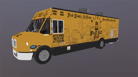 Street Food Truck Freightliner Mt55 3d Model By Veaceslav Condraciuc