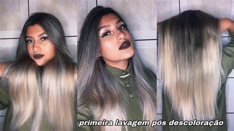 Primeira Lavagem Após Mechas👩🏽‍🦳 áudio Legendado Cabelodescolorido