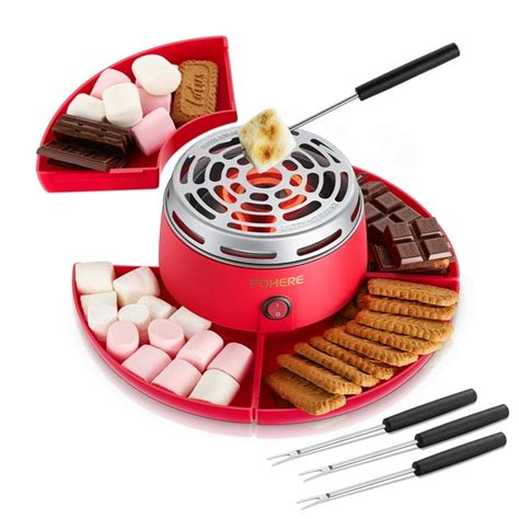 FOHERE Complete Set Tabletop Indoor S'mores Maker, Flameless Electric ...