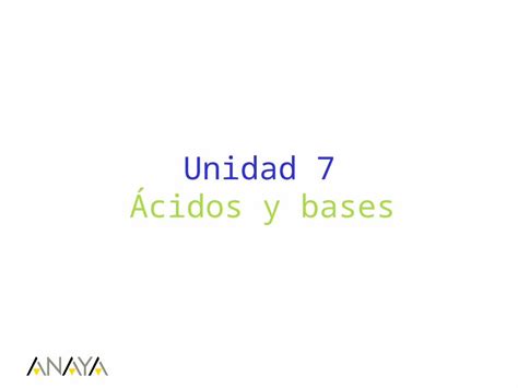 Ppt Unidad Cidos Y Bases Pdfslide Net