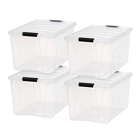 Iris Usa Tb Clear Plastic Storage Bin Tote Organizing Container With