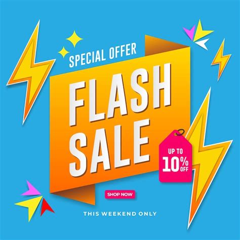 Diseño de plantilla de banner de venta flash oferta especial de