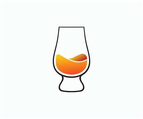 whiskey glass logo vector simple illustration  whiskey glass vector