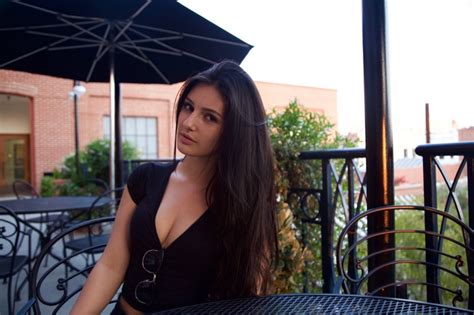 Straight Hair Natalie Gibson Model Women Outdoors Sitting Brown