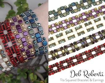 Tila Medallion Bracelet Earrings Beaded Pattern Tutorial By Etsy