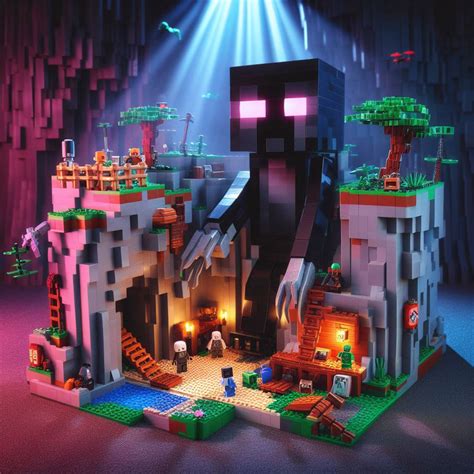 Lego Minecraft Enderman cave set by Jesse220 on DeviantArt