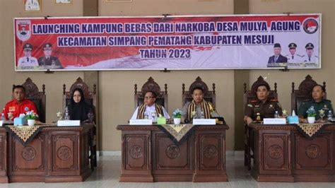 Kapolres Mesuji Polda Lampung Turut Launching Kampung Bebas Narkoba Di