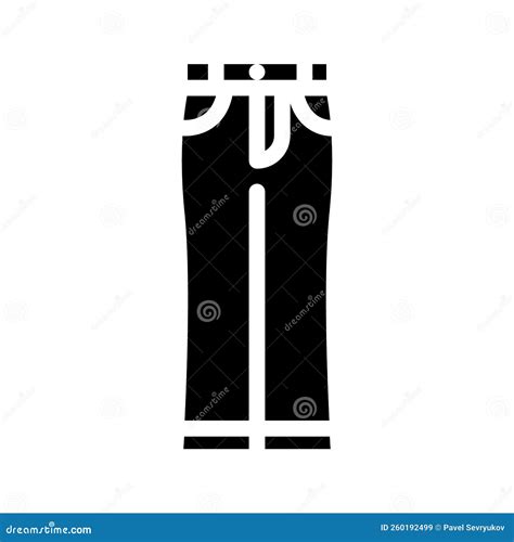 Bootcut Pants Clothes Glyph Icon Vector Illustration Stock Vector