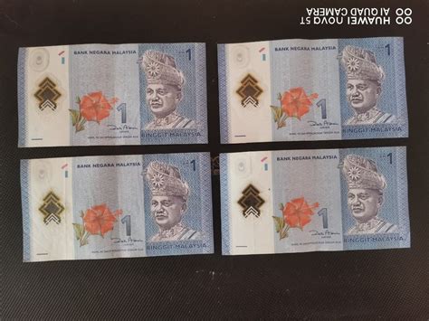 4 Pcs 12th Series Malaysia Rm1 Zeti Replacement Prefix Zd Banknote Hobbies And Toys Collectibles