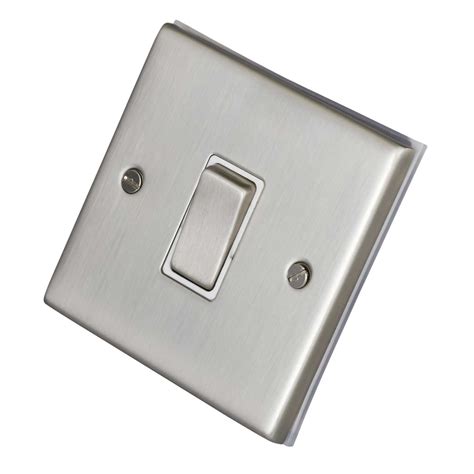 Lga Selectric 7m Pro 1 Gang Intermediate Switch Metal White Insert Satin Chrome 7mpro 107 Cef