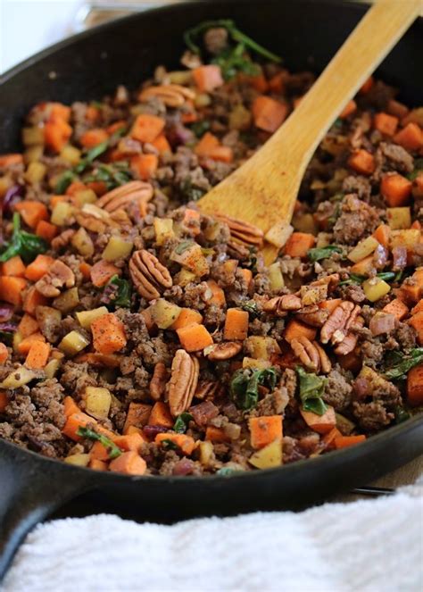 Beef Sweet Potato Apple Breakfast Hash Paleo Whole Just