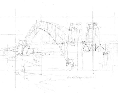 Sydney Harbour Bridge Sketch at PaintingValley.com | Explore collection ...