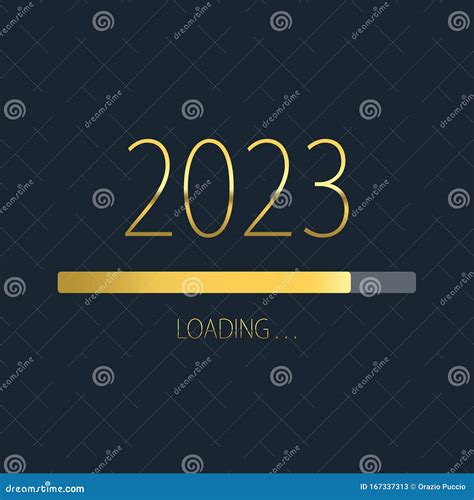 Golden Loading Progress Bar Of 20362037 Happy New Year Isolated On