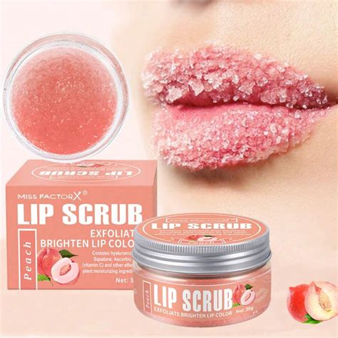 Miss Factorx G Peach Flavored Natural Lip Scrub Moisturizing Sugar