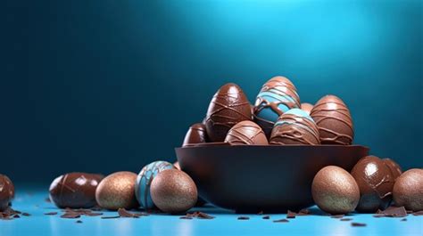 Premium Ai Image Chocolate Easter Eggs In A Bowl With Chocolates