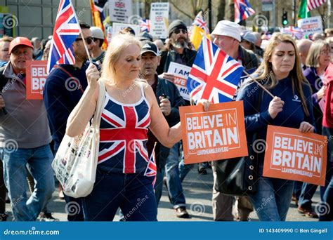 Brexit Day Protest In London Editorial Image Image Of Britain Sign