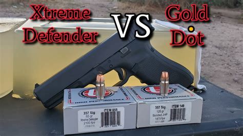 Sig Underwood Ammo Test Gr Xtreme Defender Vs Gr Gold Dot In