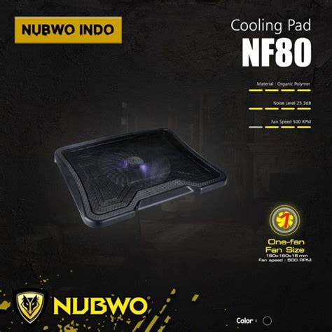 Jual Cooler Pad Nubwo NF-80 Armour Cooling Pad kipas Laptop kipas laptop Gaming dijamin original ...