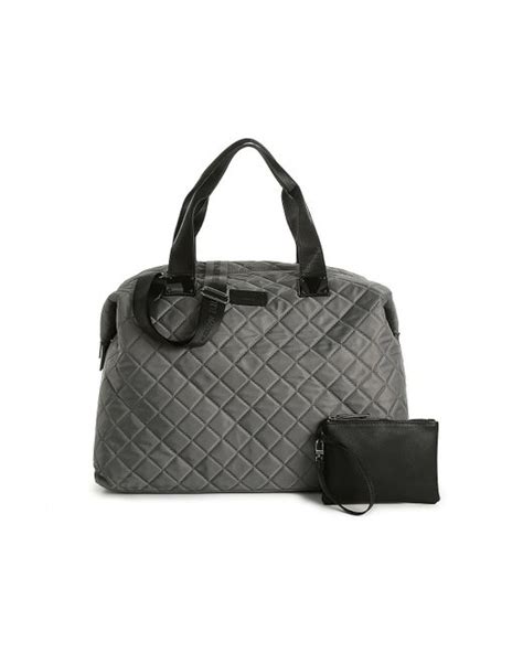 Steve Madden Quilted Weekender Bag In Gray Lyst