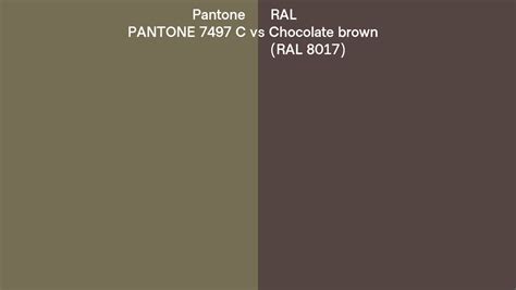 Pantone C Vs Ral Chocolate Brown Ral Side By Side Comparison