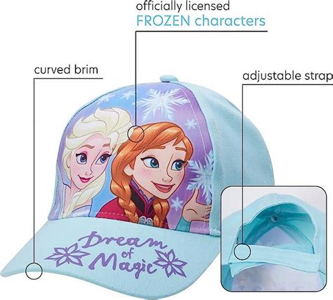 Disney Girls Frozen Baseball Cap 2 Pack Princess Elsa And Anna