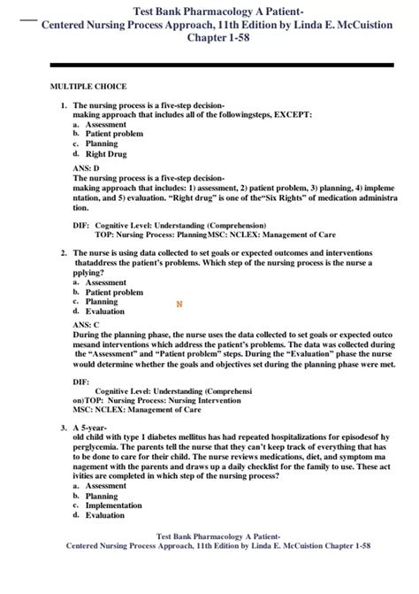 Pharmacology And The Nursing Process 7th Lilley 9