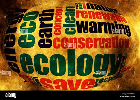 Ecology Word Cloud Stock Photo Alamy