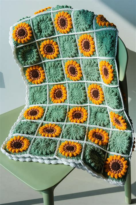 crochet blanket-sunflower - Hookok