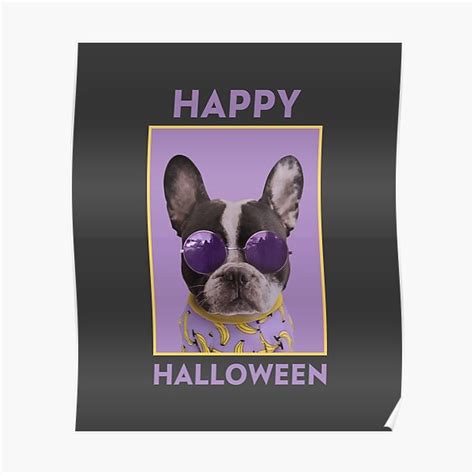 "Happy Halloween Dog Meme" Poster by evlar | Redbubble