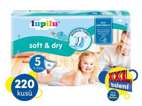 lupilu XXL Dětské pleny Soft Dry velikost 5 JUNIOR