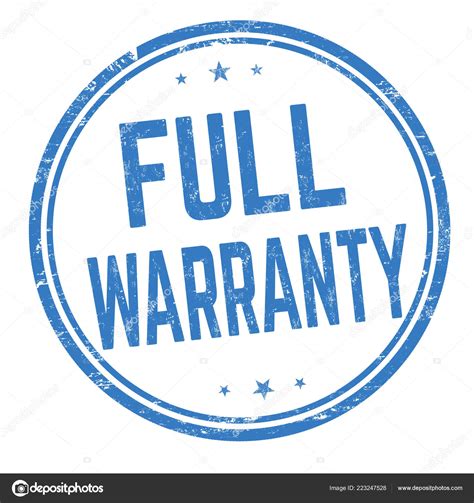 Full Warranty Sign Stamp White Background Vector Illustration Stock