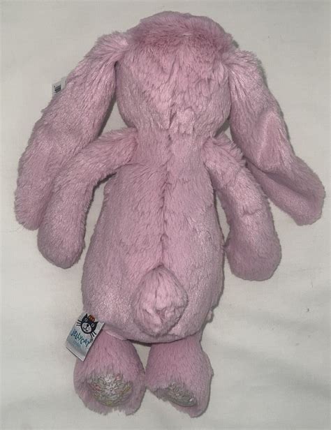 Jellycat Bashful Tessa Pink Floral Bunny Plush Stuffed Animal Medium 12