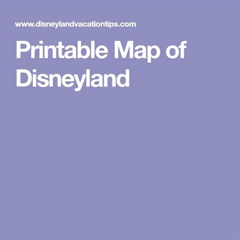 Printable Map of Disneyland | Disneyland map, Disneyland, Printable maps