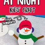 Easy Snowmen At Night Book Craft [Free Template]