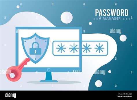 Password Manager Theme With Padlock In Shield And Cypher In Desktop