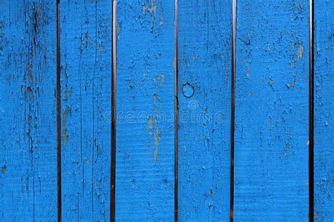 Painted Blue Wood Fence with Charred Paint Stock Photo - Image of ...