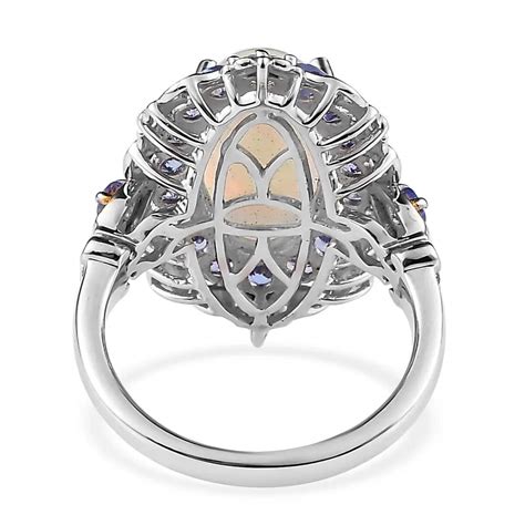 Buy Premium Ethiopian Welo Opal And Tanzanite Ring In Vermeil Yg And