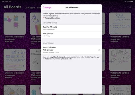 Linking and Syncing DevicesScribble