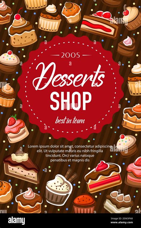 Desserts Shop Chocolate Cakes Bakery Sweets And Confectionery Candies