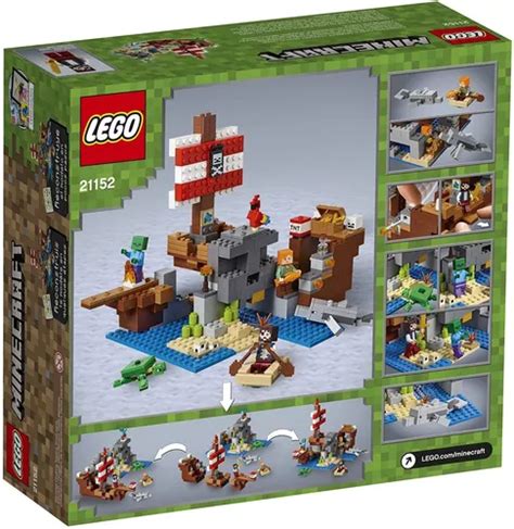 Lego Minecraft El Barco Pirata Aventura 21152 Kit De Constru Envío gratis