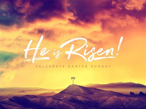 He Is Risen Easter Cross Sermon Powerpoint