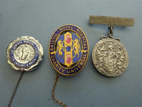 Peters Nursing Collectables Bristol Royal Hospital Nursing Badge Trio