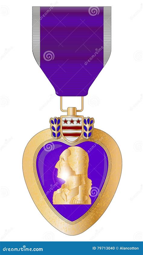 Purple Heart Medal Stock Vector Illustration Of Forces 79713040