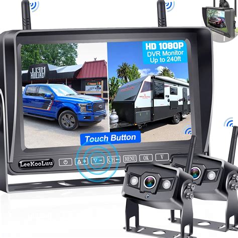 RV Backup Camera Wireless 7 Inch Monitor 2 Rear View Camera System