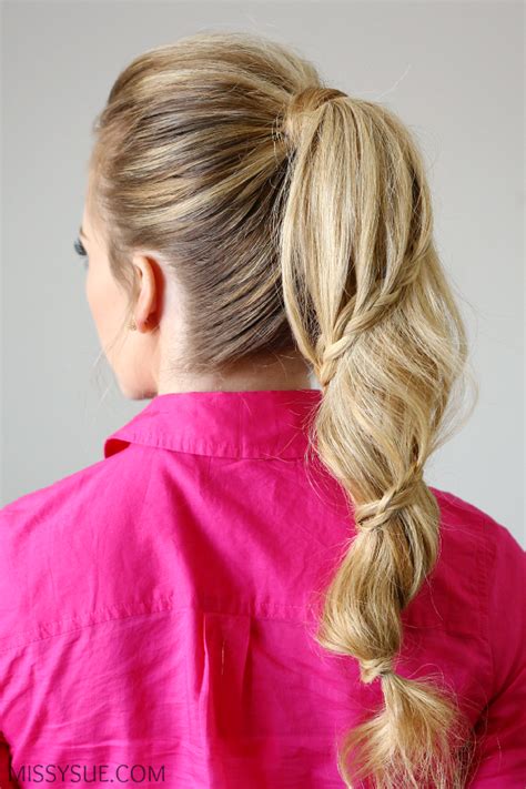 Spiral Braided Ponytail Hair Styles Ponytail Hairstyles High