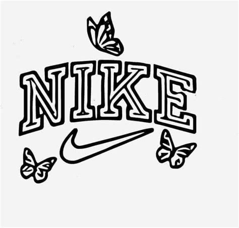 Nike Swoosh Logo Outline Sketch Coloring Page