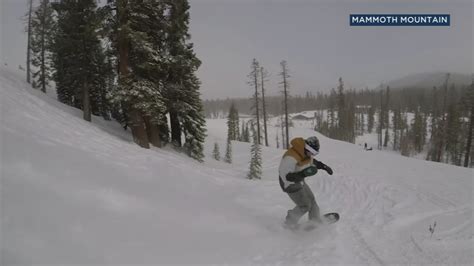 California storm drops fresh snow in Mammoth Mountain - ABC7 Los Angeles