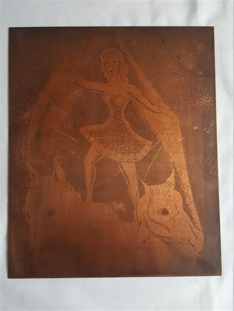 Vintage Etched Copper Art Etsy