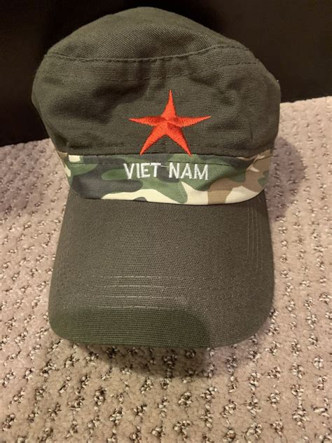 Vietnam Military Cap Olive Flat Hat Che Guevara Red Star Ebay