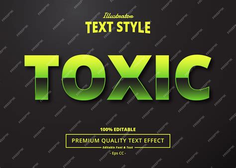 Premium Vector Toxic Text Effect